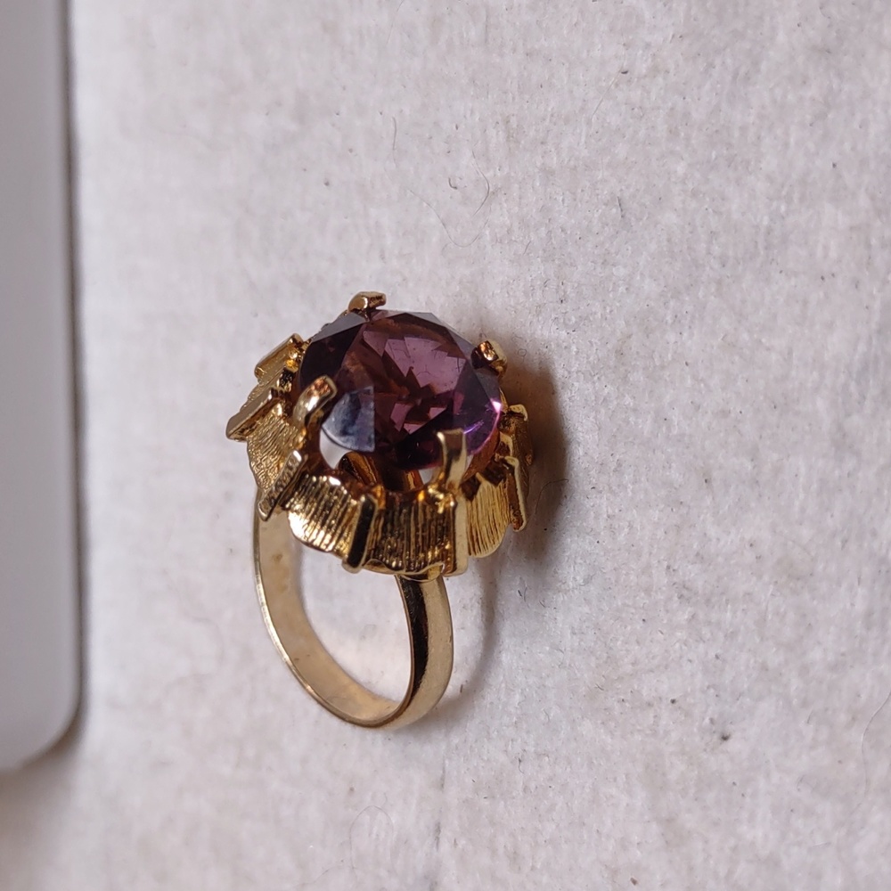 Adjustable Purple Stone Ring